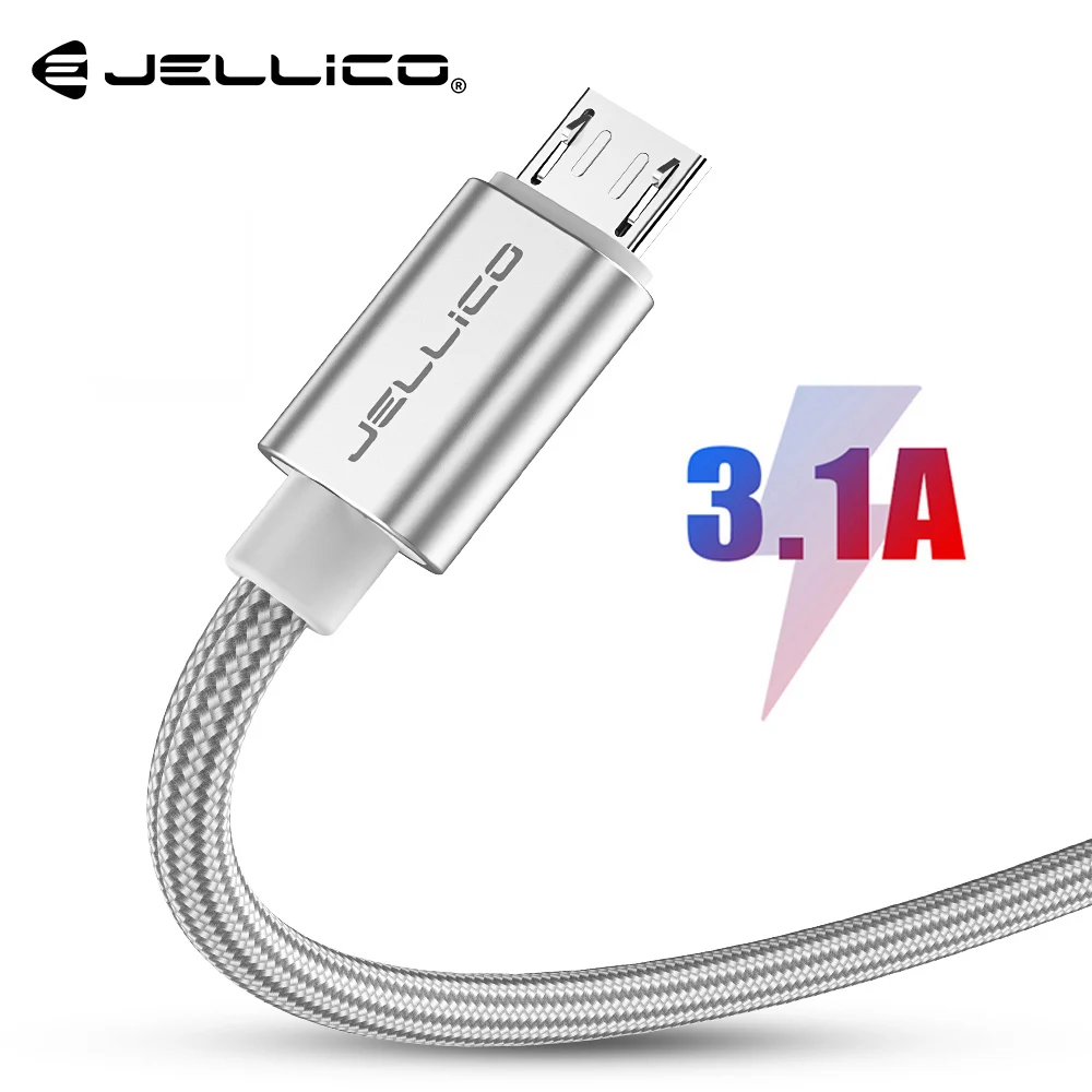 Jellico Micro USB кабель 3A для быстрой зарядки передачи данных Шнур Samsung Xiaomi Redmi Note 4 5 Android