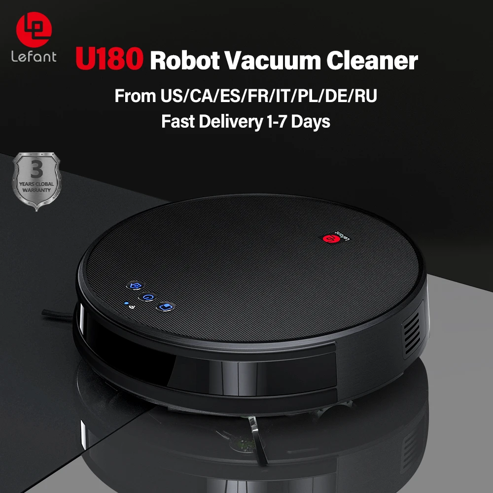 Lefant U180 Robot Vacuum Cleaner Map Super Smart App Voice Suction WaterTank Wet Mop Virtual Barrier Pet Hair Home | Бытовая техника