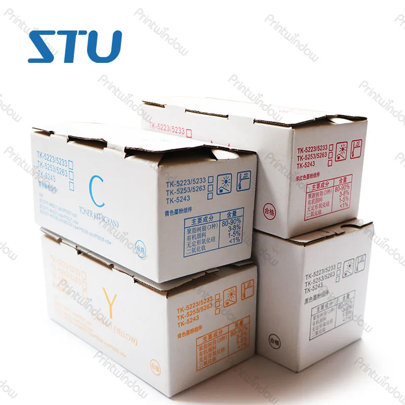 1 комплект из 4 предметов одежды: cmyk TK5223 TK5233 TK5253 TK5263 тонер-картридж для Kyocera M5021 M5521 P5026 тонер