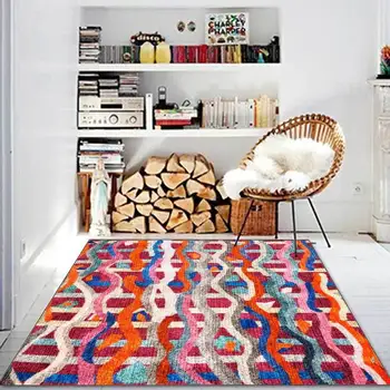 

European Style Flowers Jacquard Carpet Area Rug for Bedroom Livingroom Kitchen Baths Mat Door Mat Anti-Slip Home Decoration
