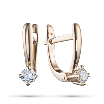 

Earrings made of yellow gold with diamond e0301sg07200216