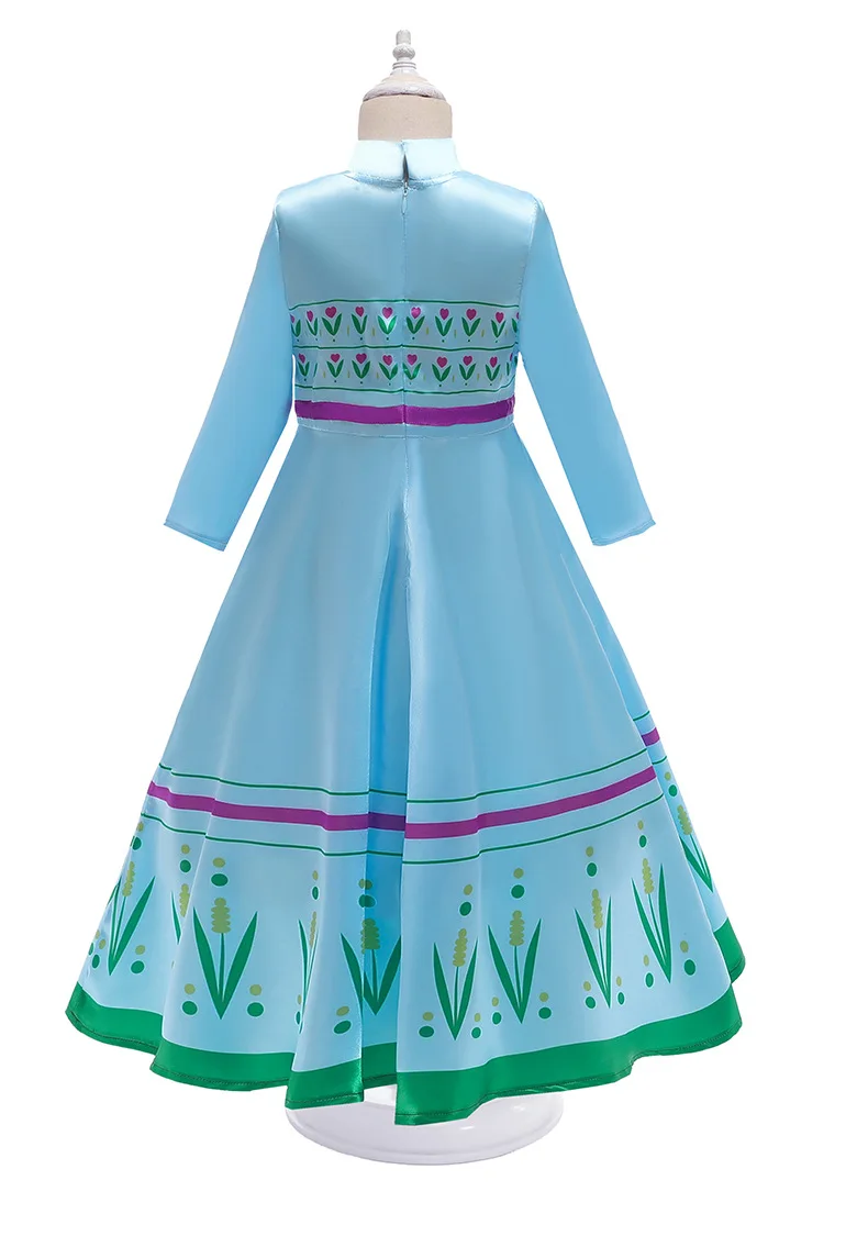 Girl Elsa Dress 2 Set For Girl Snow Queen Princess Cosplay Kids Anna Christmas Costume Children Halloween Party Girl Clothing