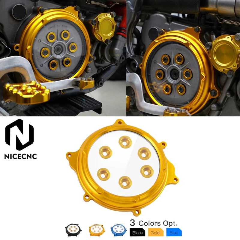 NICECNC Aluminum Racing Clear Clutch Cover For Suzuki DRZ400SM 