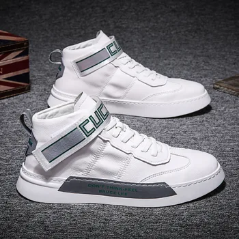 

2020 Men's Fashion Casual Shoes High Top Sneaker Spring New Men Shoes High Quality Non-slip Walking Shoe