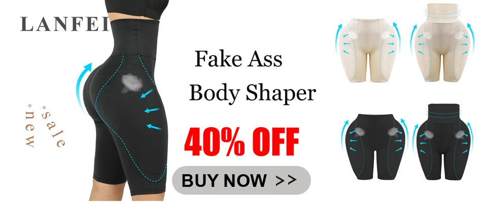 LANFEI High Waist Fake Ass Seamless Women Butt Lifter Control Panties with Pad Hip Enhancer Push Up Body Shaper Pant Underwear spanxs