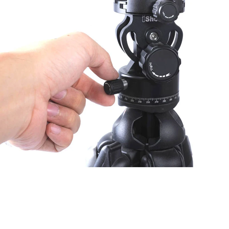 iShoot All-metal 2D 360 Panning Panoramic Panorama Clamp Head Ballhead for Arca Fit Camera Quick Release Plate Tripod Monopod