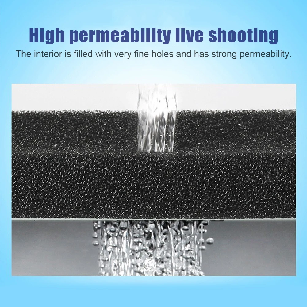 

High Density Practical Activated Carbon Filter Sponge Fish Tank Reusable Durable Pond Cleaning Aquarium Purification Anti Deform