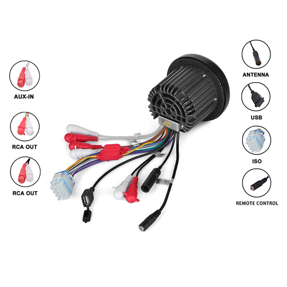 US $107.88 Marine Waterproof Radio Audio Stereo Bluetooth Boat Media Receiver FM AM MP3 Car PlayerMarine Audio USB Cable For RV UTV Yacht