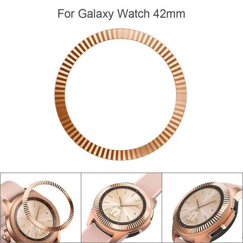 

C Style Metal Watch Bezel Ring Adhesive Cover Case for Samsung Galaxy Watch 42mm with a Variety of Colors and Patterns