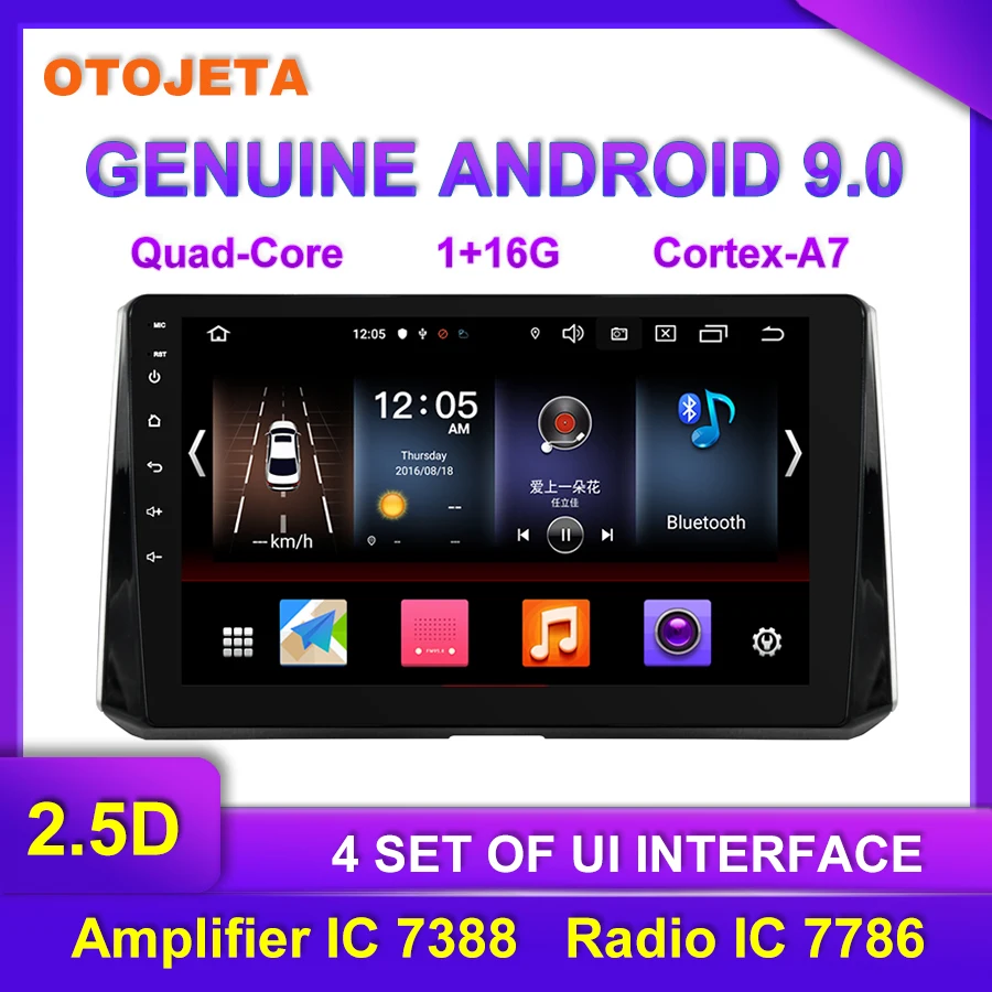 

Factory direct sale OTOJETA Android 9.0 Car Multimedia Radio For 2018 Toyota Auris GPS Bluetooth 10.25" Navigation tape recorder