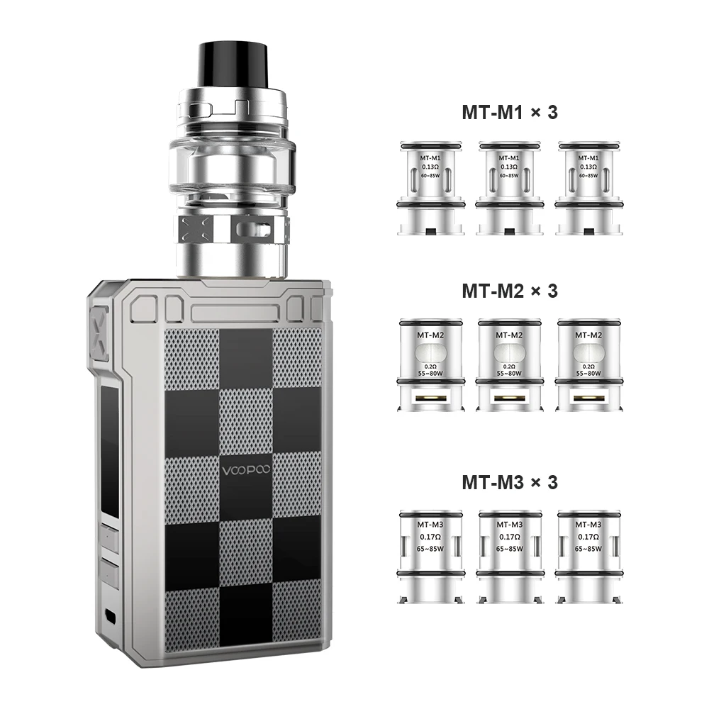 VOOPOO ALPHA коробка на молнии Mod TC комплект с 4 мл Maat Tank сменные катушки 180 Вт испаритель
