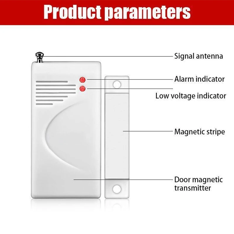 Независимая беспроводная домашняя дверь, окно, входная охранная сигнализация, автономные магнитные датчики, охранная сигнализация, Защита системы 36x70x15 мм