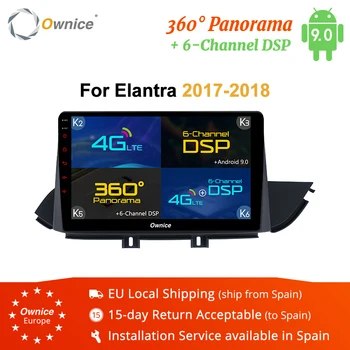 

10.1Inch Ownice K1 K2 K3 K5 K6 Android 9.0 Car Media Player Stereo Replacement for Hyundai Elantra 2017 2018 4G DSP 360 Panorama