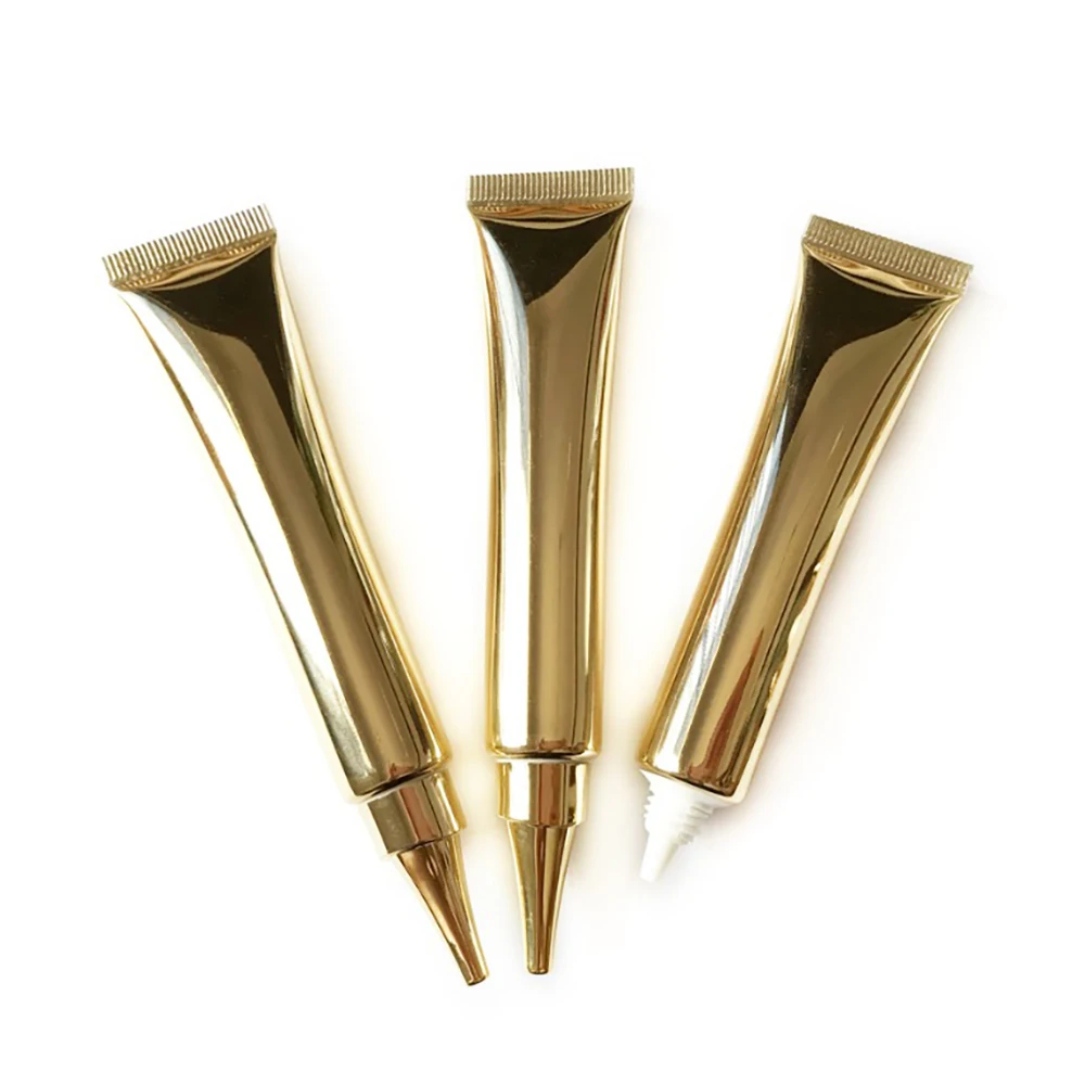 Free Shipping Gold 20ml Plastic Lip Gloss Tube Empty 20g Cosmetic Eye Cream Squeeze Soft Bottle Shiny Lipgloss Containers 30pcs