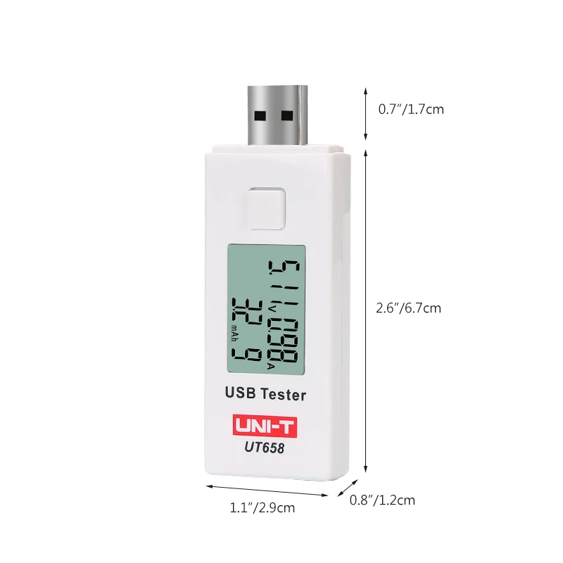 Мини UT658 безопасности USB тестер цифровой измеритель тока Напряжение монитор