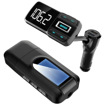 

2Pcs 3.5Mm Usb Bluetooth 5.0 o Transmitter Receiver Adapter for Pc Tv Car Aux - Bt77D & T10