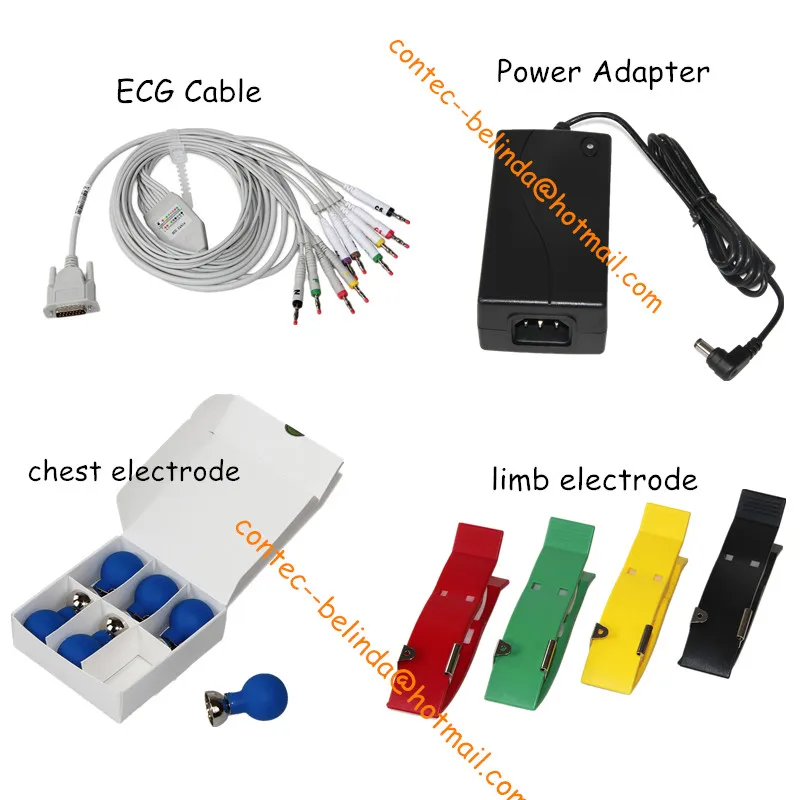 CONTEC CE Touch Screen 12-Channel ECG/EKG Machine Electrocardiograph, PC software (download online) ECG90A