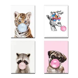 Fashionable Cartoon Animal Passport Holder Women Travel Passport Cover Case Students Portable PU Leather Bank Card Clip Wallet