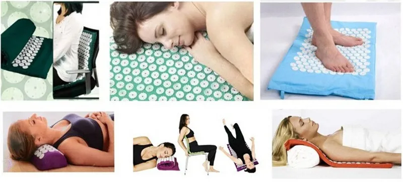 Коврик для йоги, акупунктурный Массажный коврик, коврик для акупунктуры, коврик для упражнений, подушка, Массажная подушка для тела, облегчающая боль в спине, акупунктура, комфорт