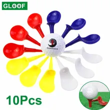 10Pcs/Set 71mm PE Plastic Golf Tee Tees Holder Replacement Driving Range Hitting Trainer Club Accessories Yellow