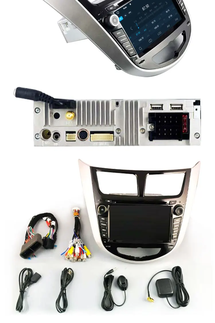 Top TOPBSNA Android 9.0 Car Multimedia Player For Hyundai Solaris accent Verna i25 2011-2012 WIFI Stereo 2 Din Car Radio headunit AM 14