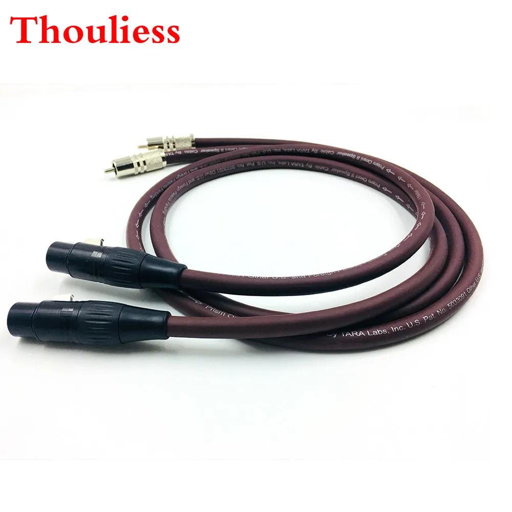 

Thouliess Pair Rhodium Plated 2RCA Male to 2 XLR Female Cable RCA XLR Interconnect Audio Cable with Prism OMNI 2 Wire