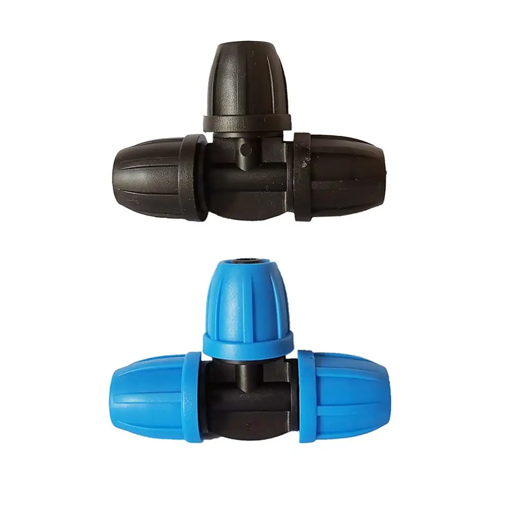 

5Pcs 3/8'' Garden Hose Barbed T Connector with Lock Drip Irrigation Watering System Pipe Fittings 3-way Hose Splitter