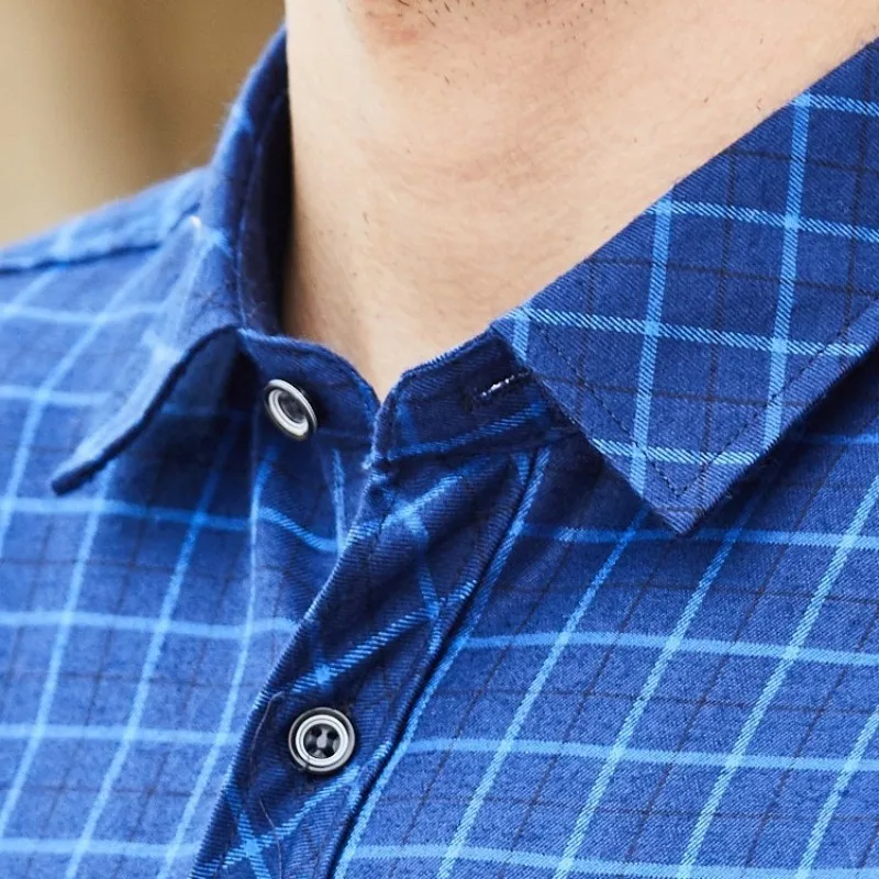 Новая модная мужская рубашка с длинным рукавом Camisa Social Masculina, клетчатая рубашка с принтом Koeran, приталенная, для офиса, для работы, однобортная рубашка, Топ