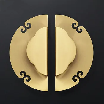 

1 set Round Solid Brass Cabinet Knobs and Handles Drawer Furnitures Cupboard Wardrobe Knobs Book Cabinet Door Pull