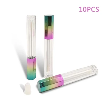 

10pcs Empty DIY Makeup Refillable Bottle Transparent Lip Gloss Jars Cosmetic Tube Lip Balm Tools Containers Lip Glaze Tube
