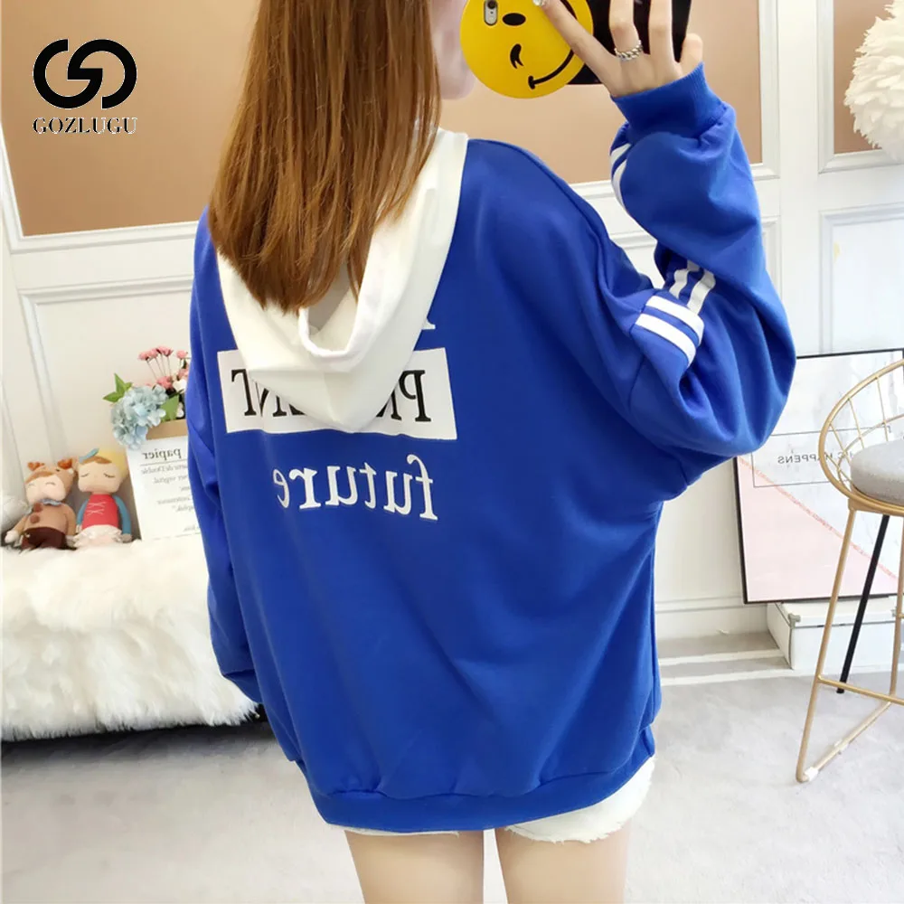 

Winter and autumn warm Sweatshirt long mother print hoodie women's large size