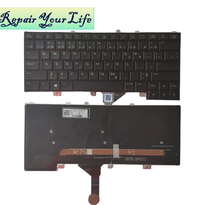 Клавиатура для ноутбука CF/канадский французский dell Alienware 15R3 15R4 13R3 PK131Q71A11 NSK-ED0BC 4M
