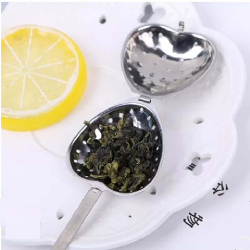 Metal Tea Strainer Heart Shaped Tea Time in Gift Box Infuser Wedding Favors