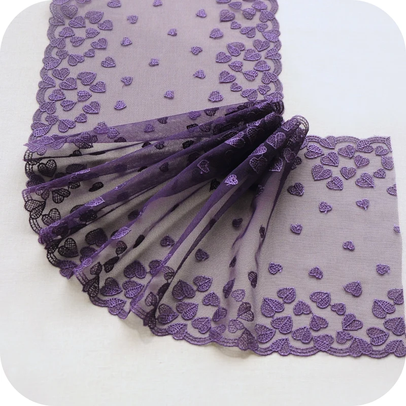 

3Meters/Lot Heart-shaped Embroidered Lace Fabric Trim Handmade DIY Skirt Decoration RS2559