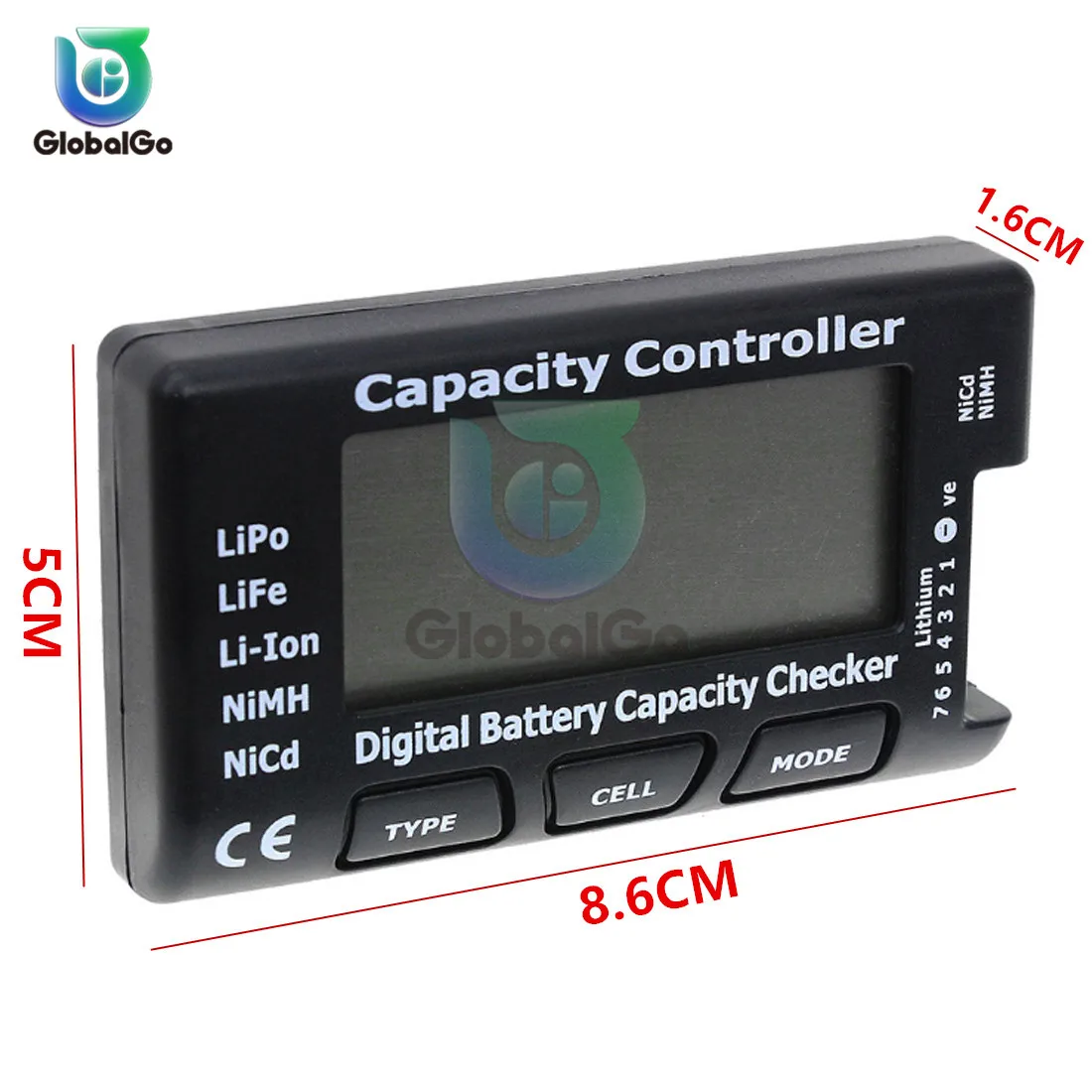 Comprobador Digital de Capacidad de batería Controlador de comprobación de batería para RC VGEBY1 Comprobador de Capacidad de batería 