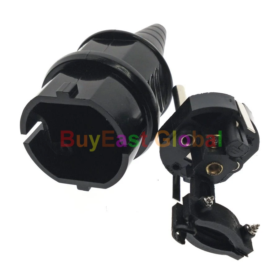 Упаковка 5) ЕС Schuko немецкий французский тип F Rewireable AC power Plug AC100~ 250V 16A черный белый