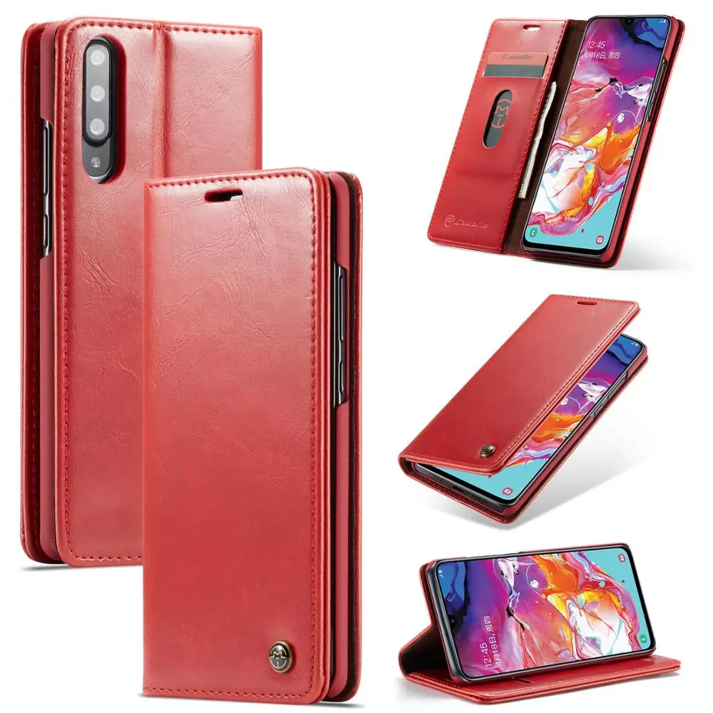 

CaseMe PU Leather Magnetic Cases For Samsung Galaxy A70 A50 A40 A30 A20 Wallet Card Holders Phone Cases For Galaxy S7 Edge