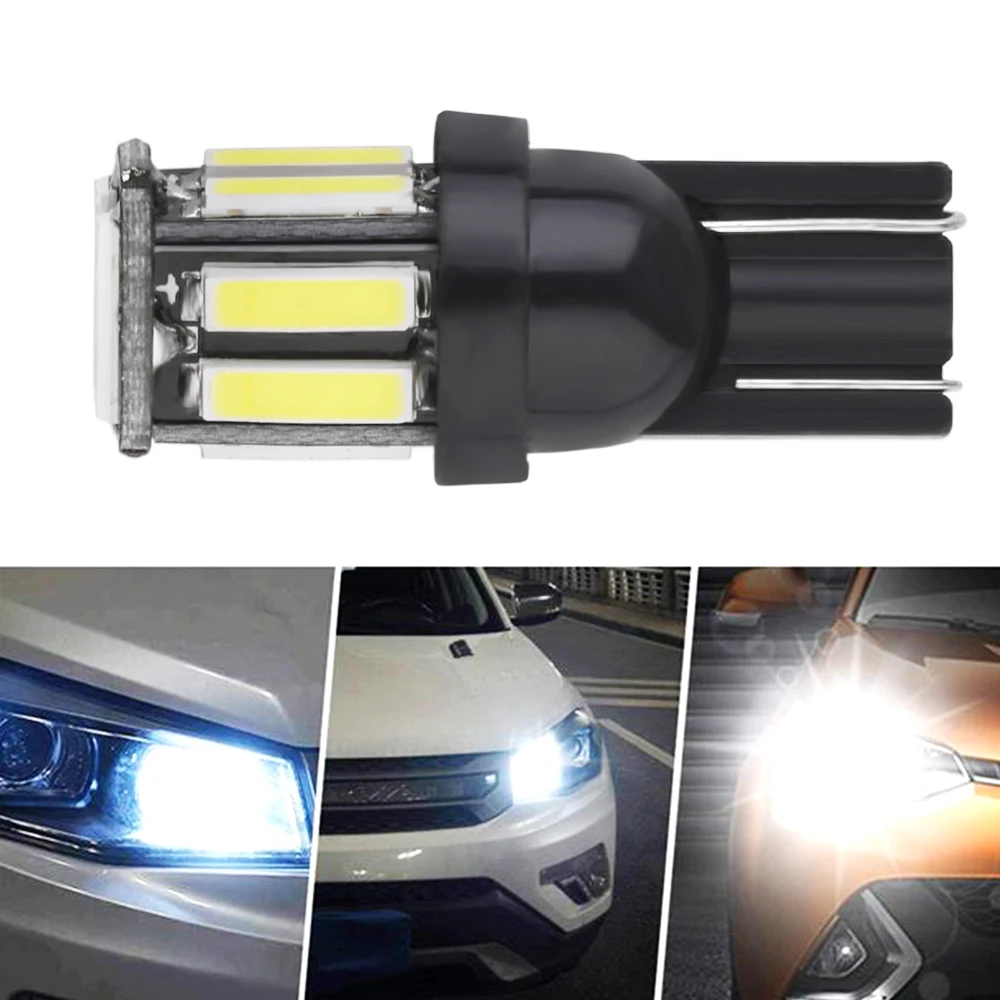 4 шт. W5W 10-7020 SMD автомобильный T10 светодиодный 194 168 Клин Замена заднего прибора панель лампы лампочки габаритные огни