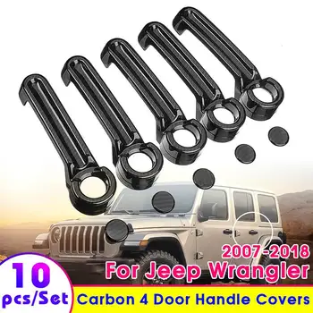 

8Pcs Chrome 4 Door Handle Covers For Jeep Wrangler 2007 2008 2009 2010 2011 2012 2013 2014 2015 2016-2018 Car Door Handles