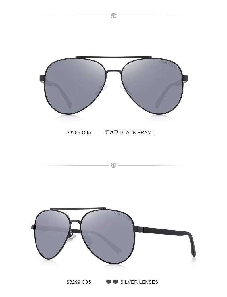 MERRYS, дизайнерские мужские классические солнцезащитные очки пилота, HD поляризационные солнцезащитные очки для вождения, рыбалки, TR90, защита от уф400 лучей, S8299