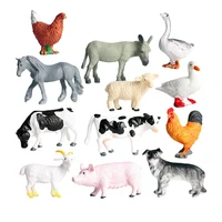 12 Pieces Realistic Simulation Farm Animal Model Kids Educational Toy Playhouse Decor 2