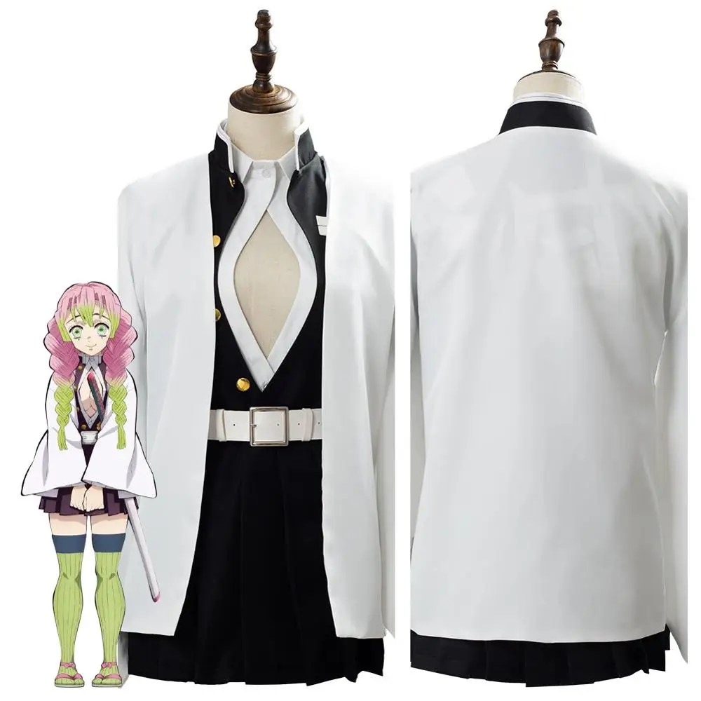 

Anime Demon Slayer Kimetsu No Yaiba Kanroji Mitsuri Cosplay Costume Woman Uniforms Halloween Party Cosplay Costumes Kimono