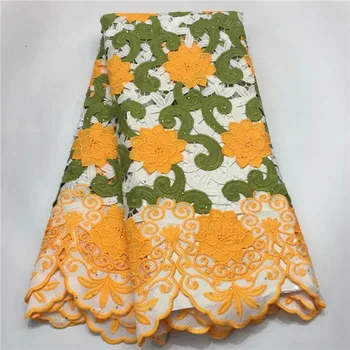 

Latest Nigerian Laces Fabrics High Quality Tulle African Guipure Laces Fabric Wedding African Cord Lace Fabric