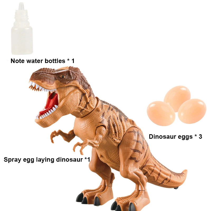 Control remoto dinosaurio de juguete animales, niños de dinosaurio T-juguetes de dinosaurio Rex con sonido de la luz que huevo función Spray Juguetes