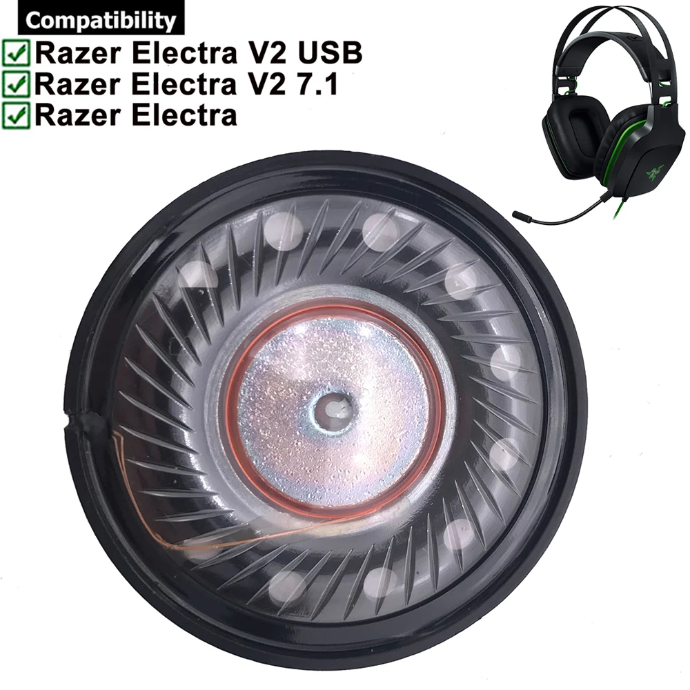 DIY 40mm Replacement Speaker Unit Driver Repair Parts For Razer Electra V2 7.1 USB Wired Gaming Headsets Headphones | Электроника