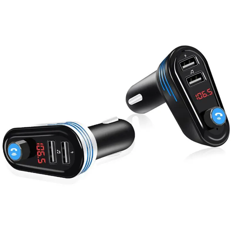 Автомобильное зарядное устройство с двумя USB, 5 В, 3,1 А, Bluetooth, гарнитура, автомобильный комплект, беспроводной Автомобильный MP3 аудио плеер, fm-передатчик