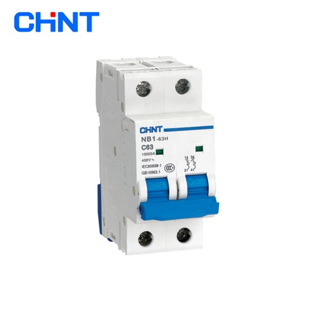 Chint-mini Disjuntor com Indicação Casa Mcb Nb163h 2p 10ka 1a a 63a