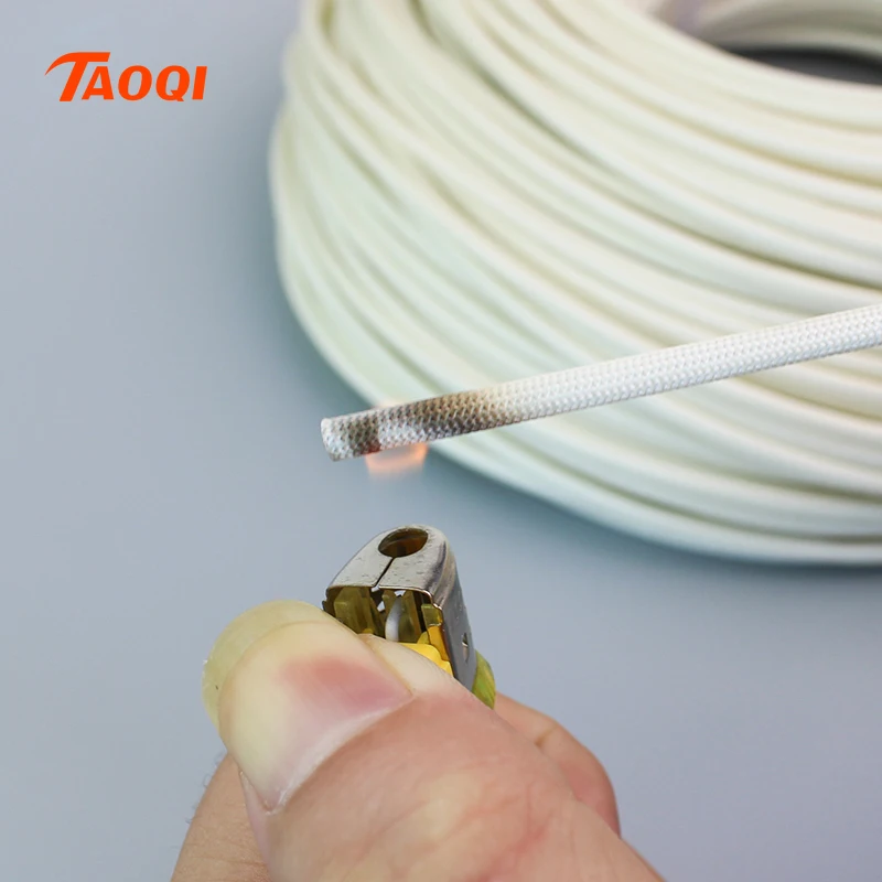 600 Deg High Temperature Braided Soft Chemical Fiber Tubing Insulation Cable Sleeving Fiberglass Tube 1M 1-25mm Diameter
