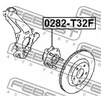 

Wheel hub bearing for NISSAN QASHQAI/X-TRAIL T32 14-st. pods. FEBEST 0282-T32F