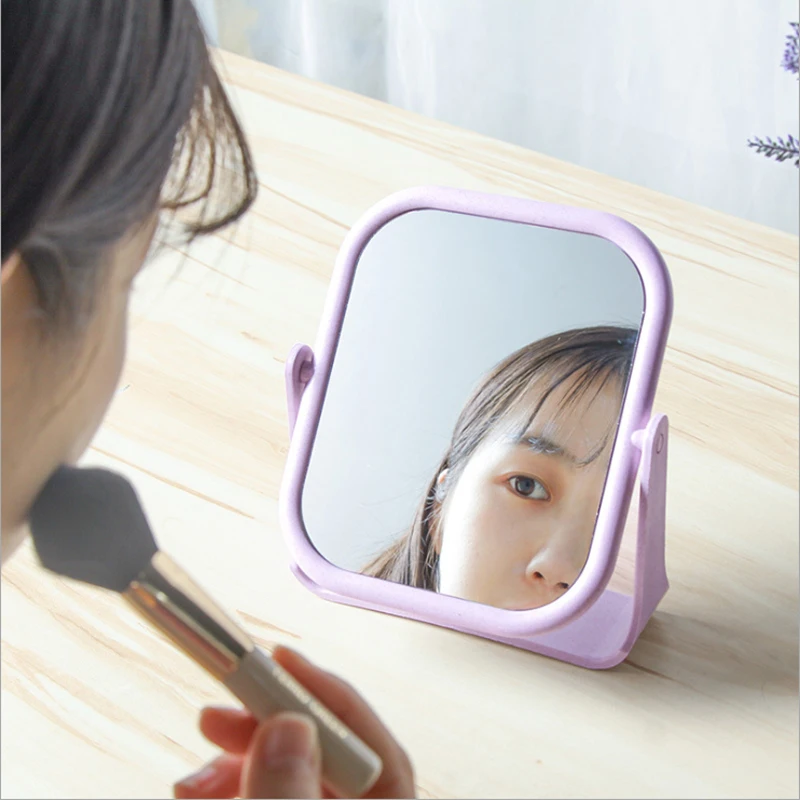

Portable Dormitory Makeup Mirror Dressing Mini Mirror Rotating Multifunction Desktop Double sided Beauty Mirror